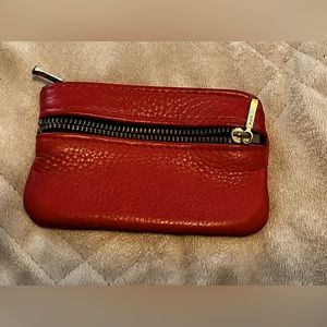 Handmade leather change purse